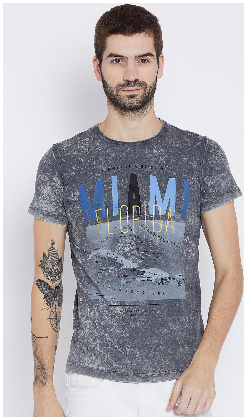 

Duke Men Grey Regular fit Cotton Round neck T-Shirt - Pack Of 1