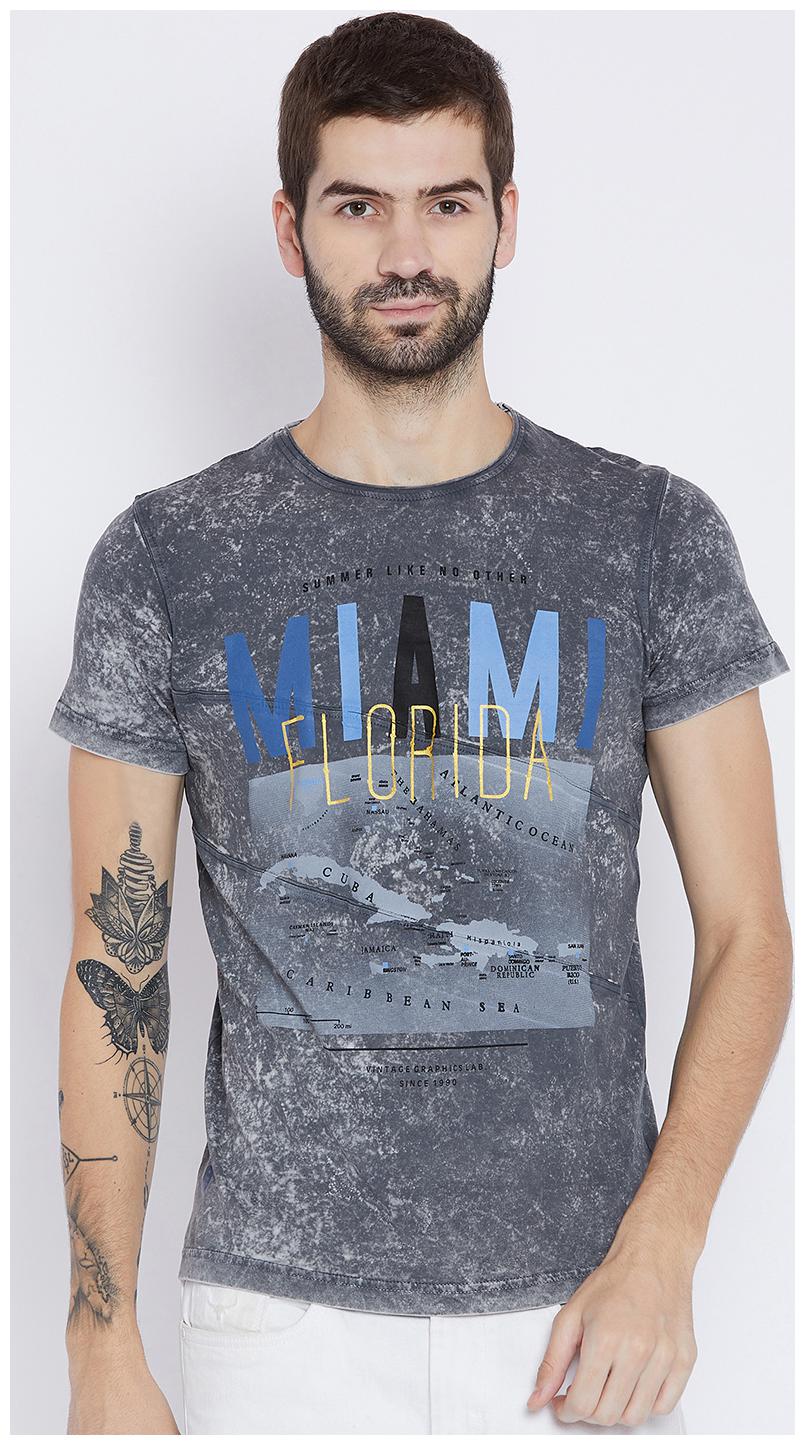 

Duke Men Grey Regular fit Cotton Round neck T-Shirt - Pack Of 1