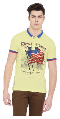

Duke Men Yellow Regular fit Cotton Blend Polo collar T-Shirt - Pack Of 1