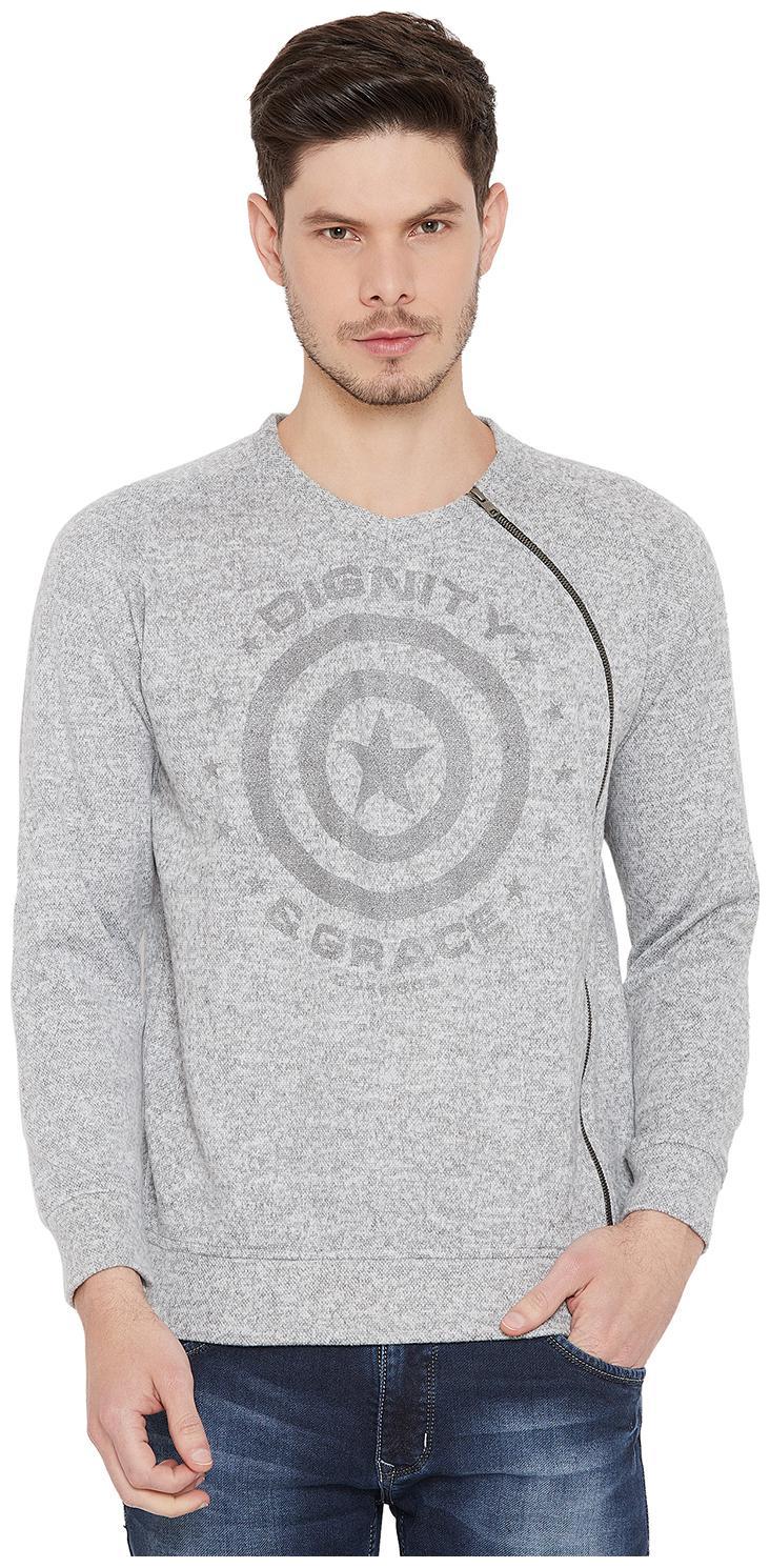 

Duke Men Grey Round neck Sweatshirt