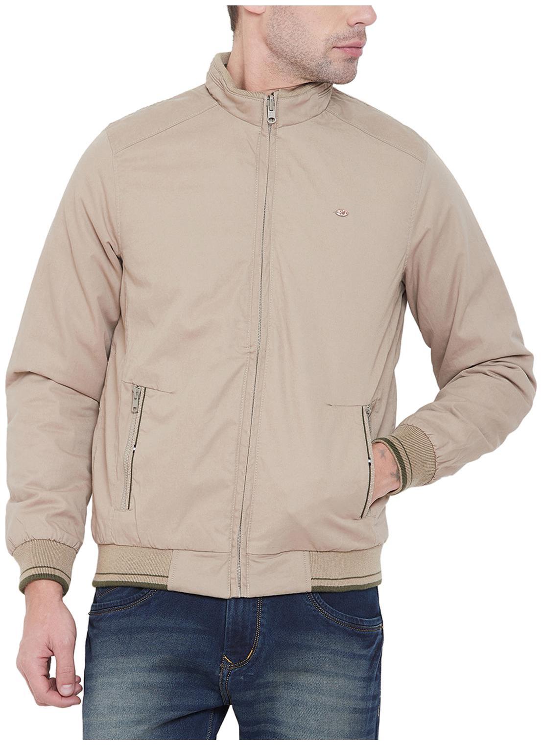 

Duke Men Beige Solid Bomber jacket
