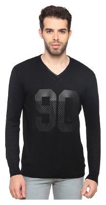

Duke Men Black V neck Pullover