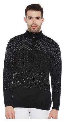 

Duke Men Black High neck Pullover