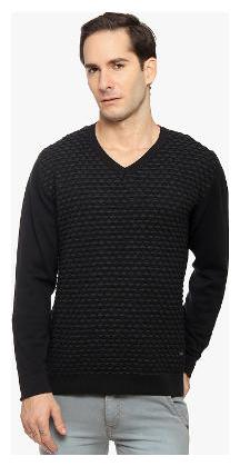 

Duke Men Black V neck Pullover