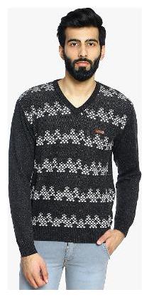 

Duke Men Black V neck Pullover