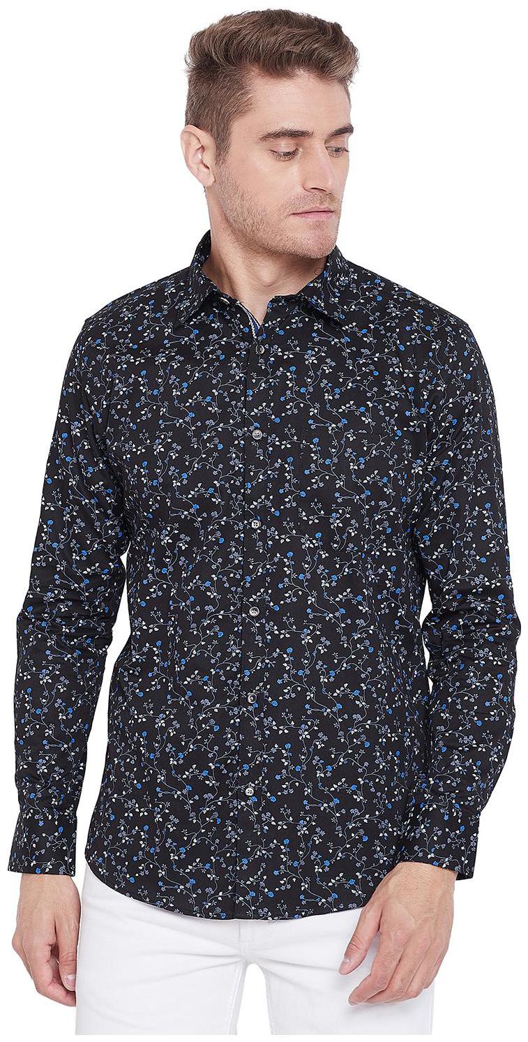 

Duke Men Black Printed Regular Fit Casual Shirt