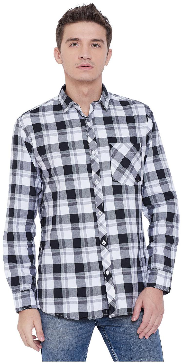 

Duke Men Black Checked Regular Fit Casual Shirt