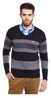 

Duke Men Black V neck Pullover