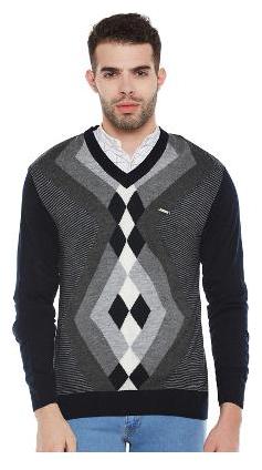 

Duke Men Black V neck Pullover