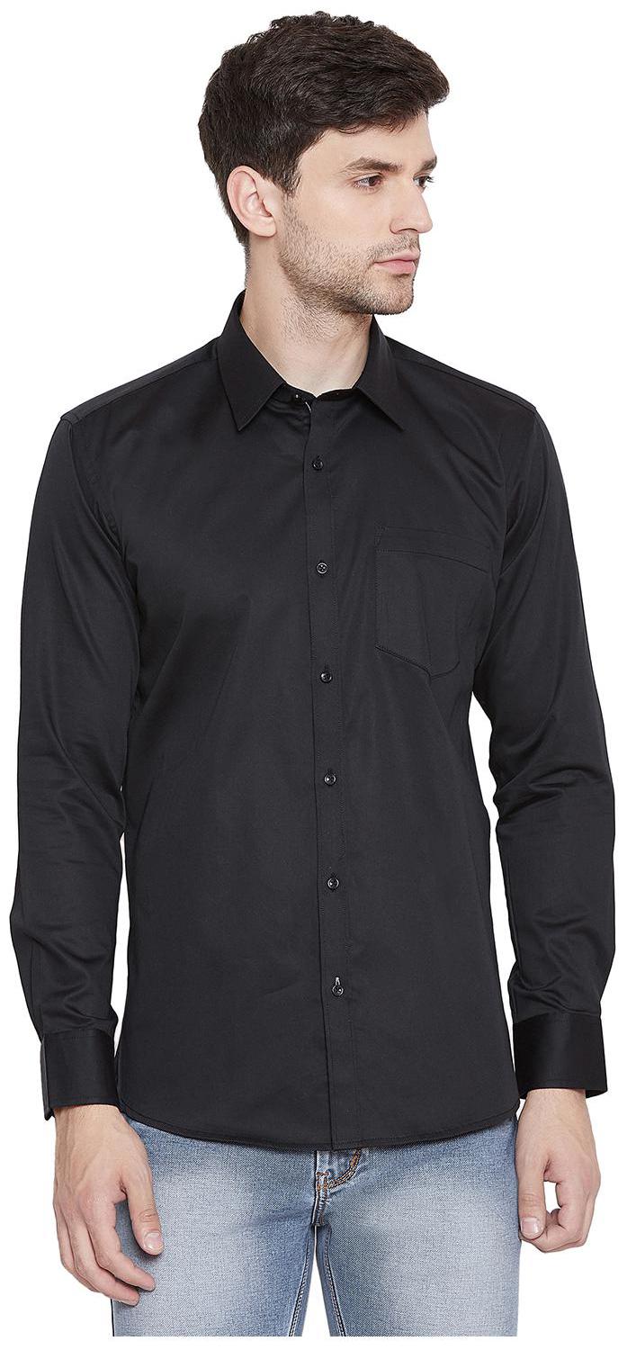 

Duke Men Black Solid Slim Fit Casual Shirt