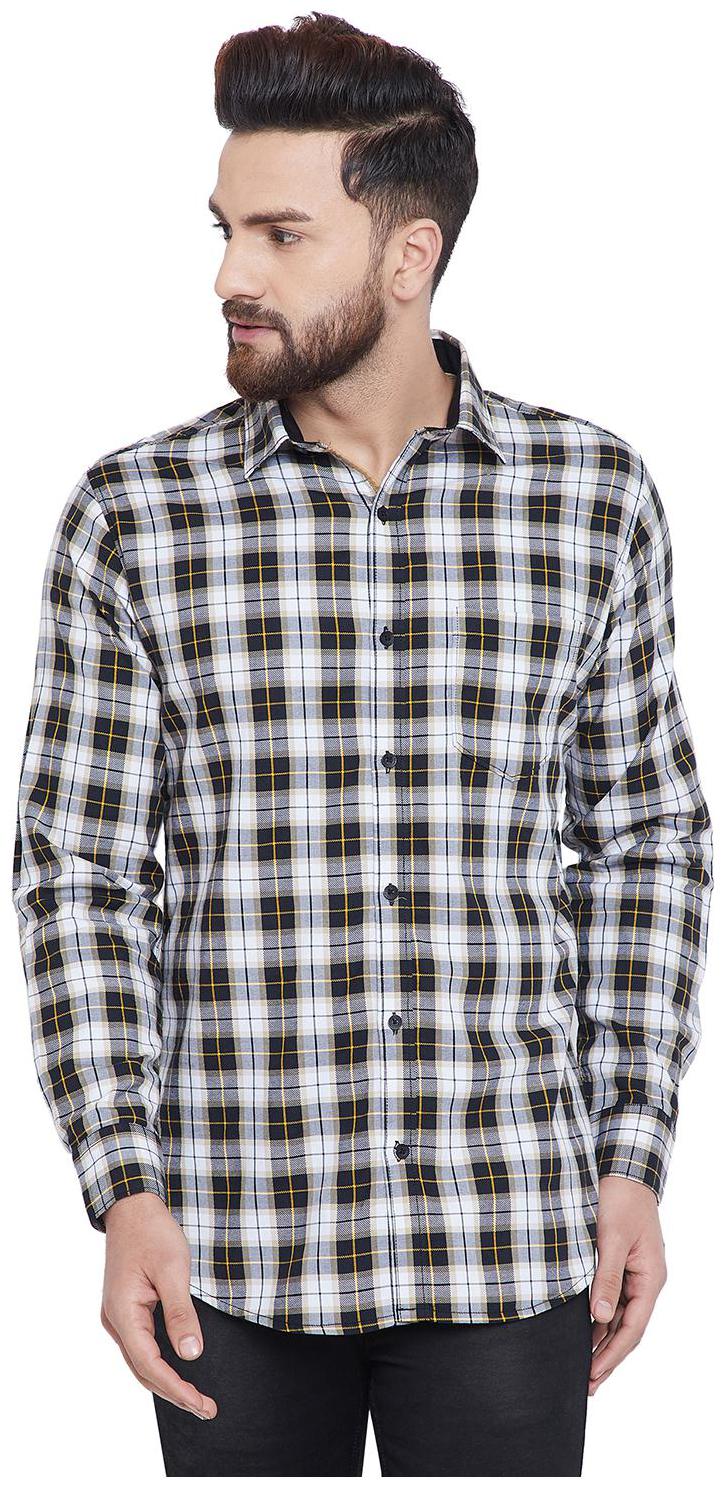 

Duke Men Black Checked Regular Fit Casual Shirt