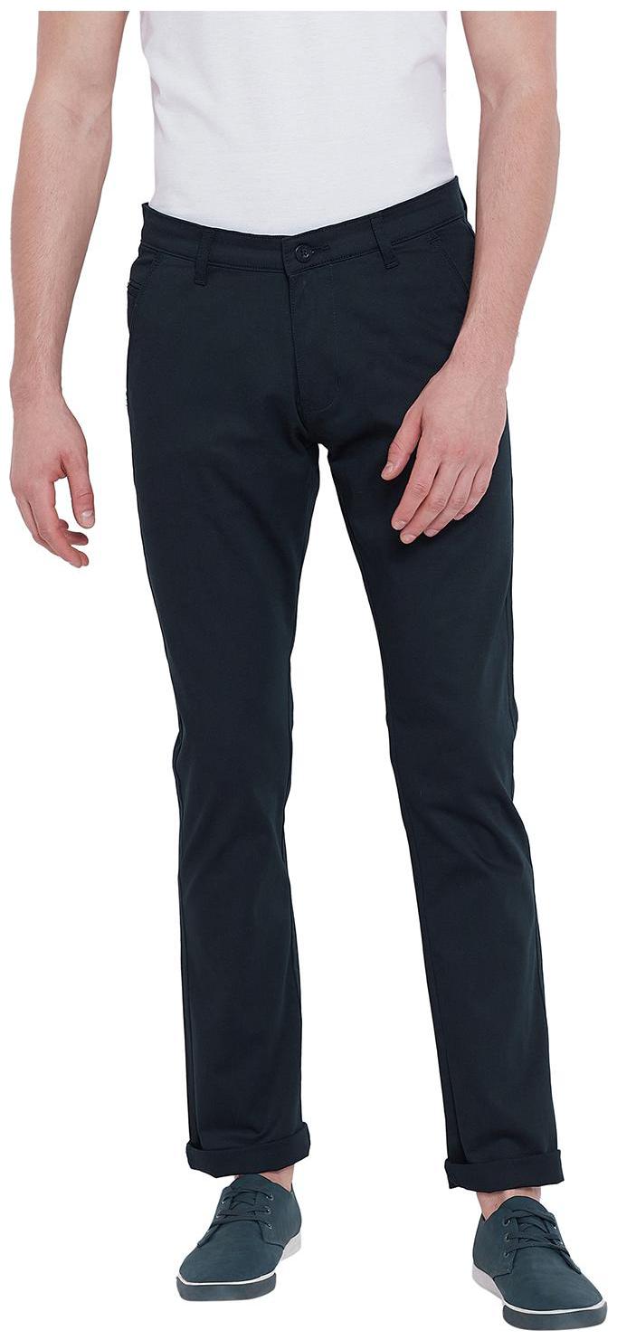 

Duke Men Blue Solid Regular fit Regular trousers