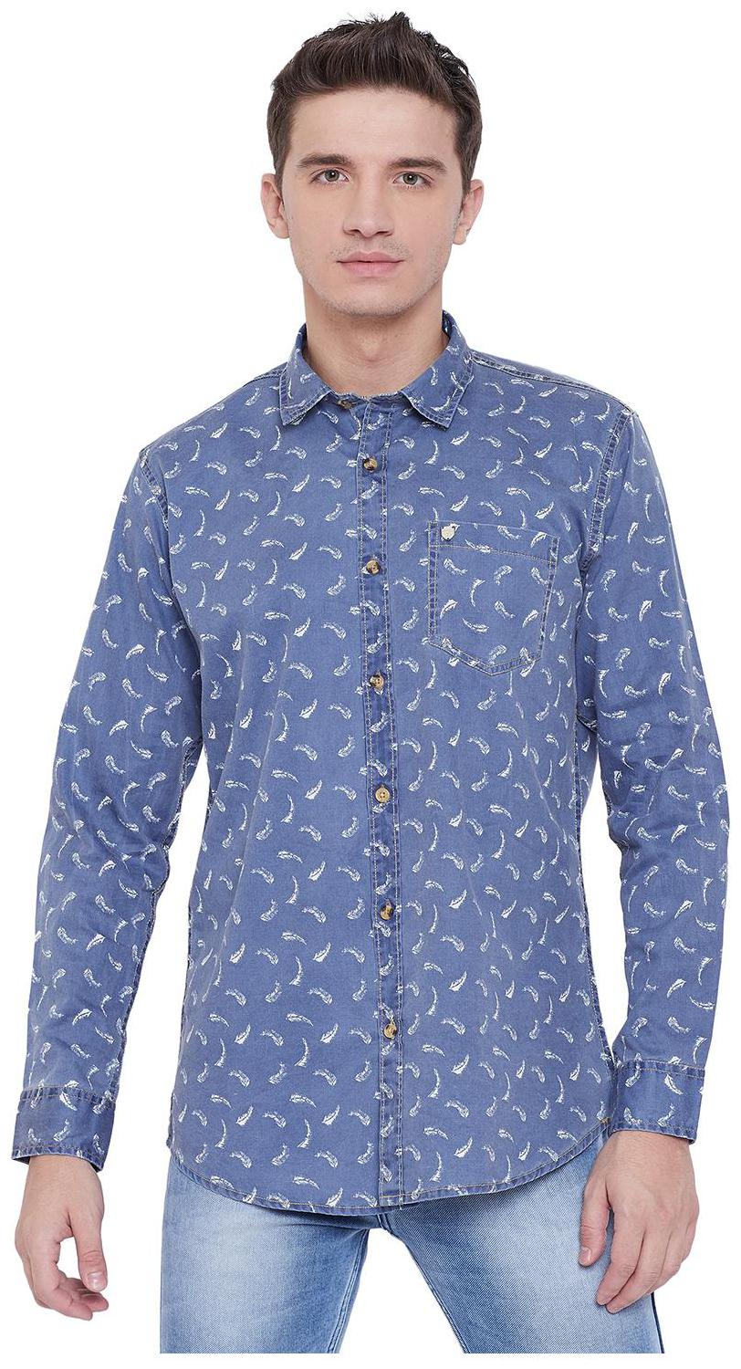 

Duke Men Blue Checked Regular Fit Casual Shirt