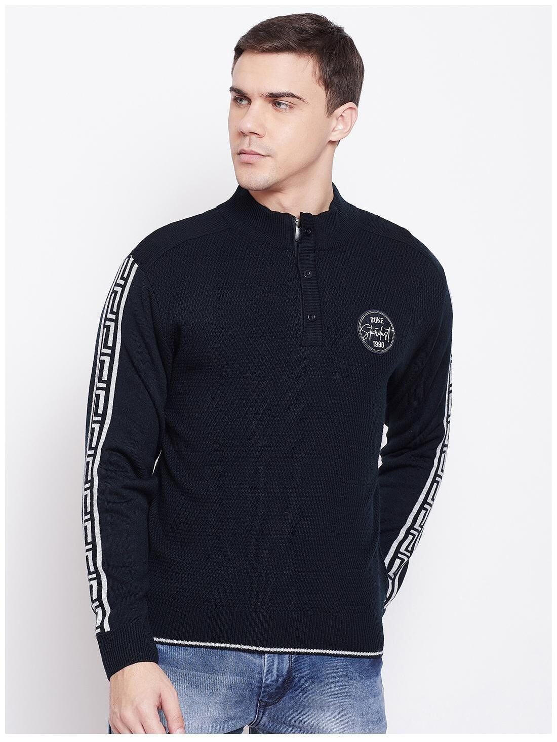 

Duke Men Blue Round neck Pullover