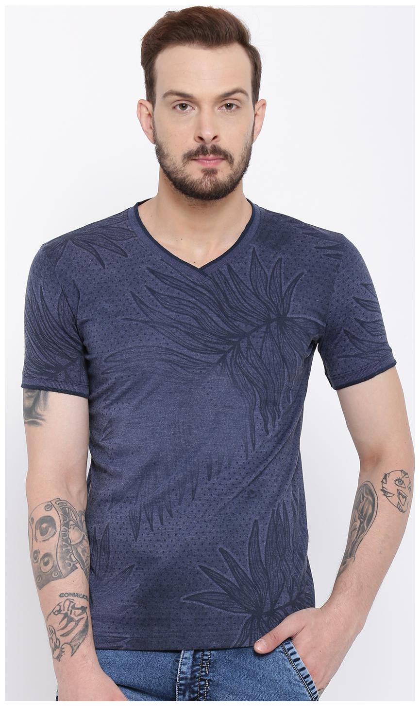

Duke Men Blue Regular fit Cotton V neck T-Shirt - Pack Of 1