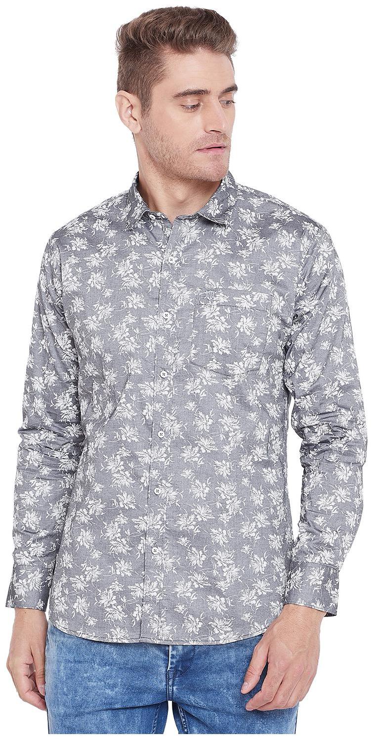 

Duke Men Blue Printed Regular Fit Casual Shirt