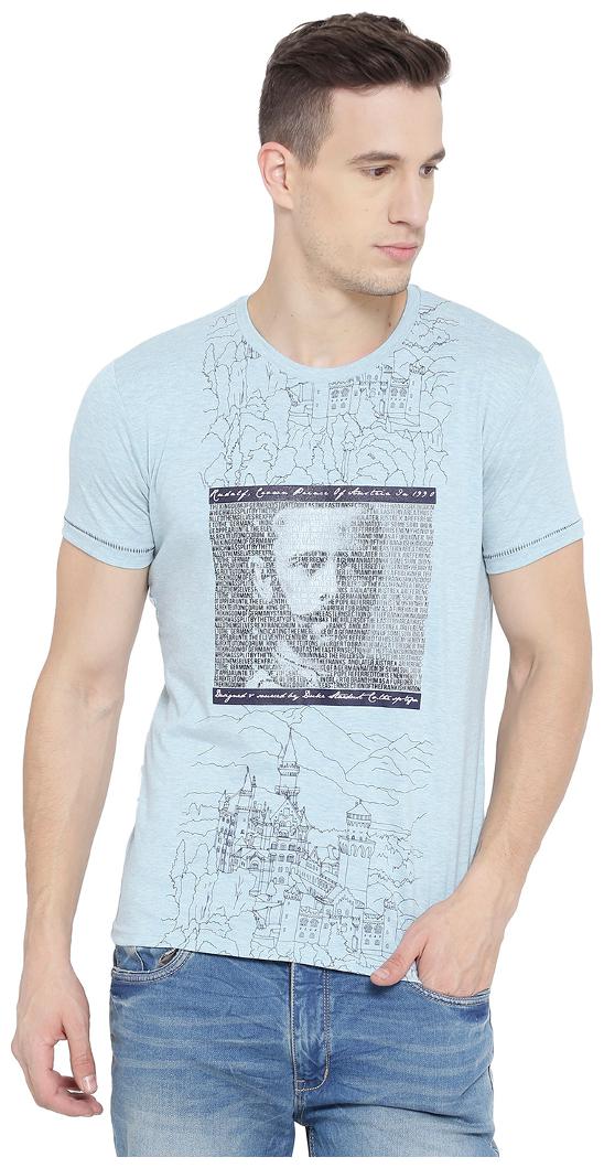 

Duke Men s Round Neck Printed T-Shirt - Blue