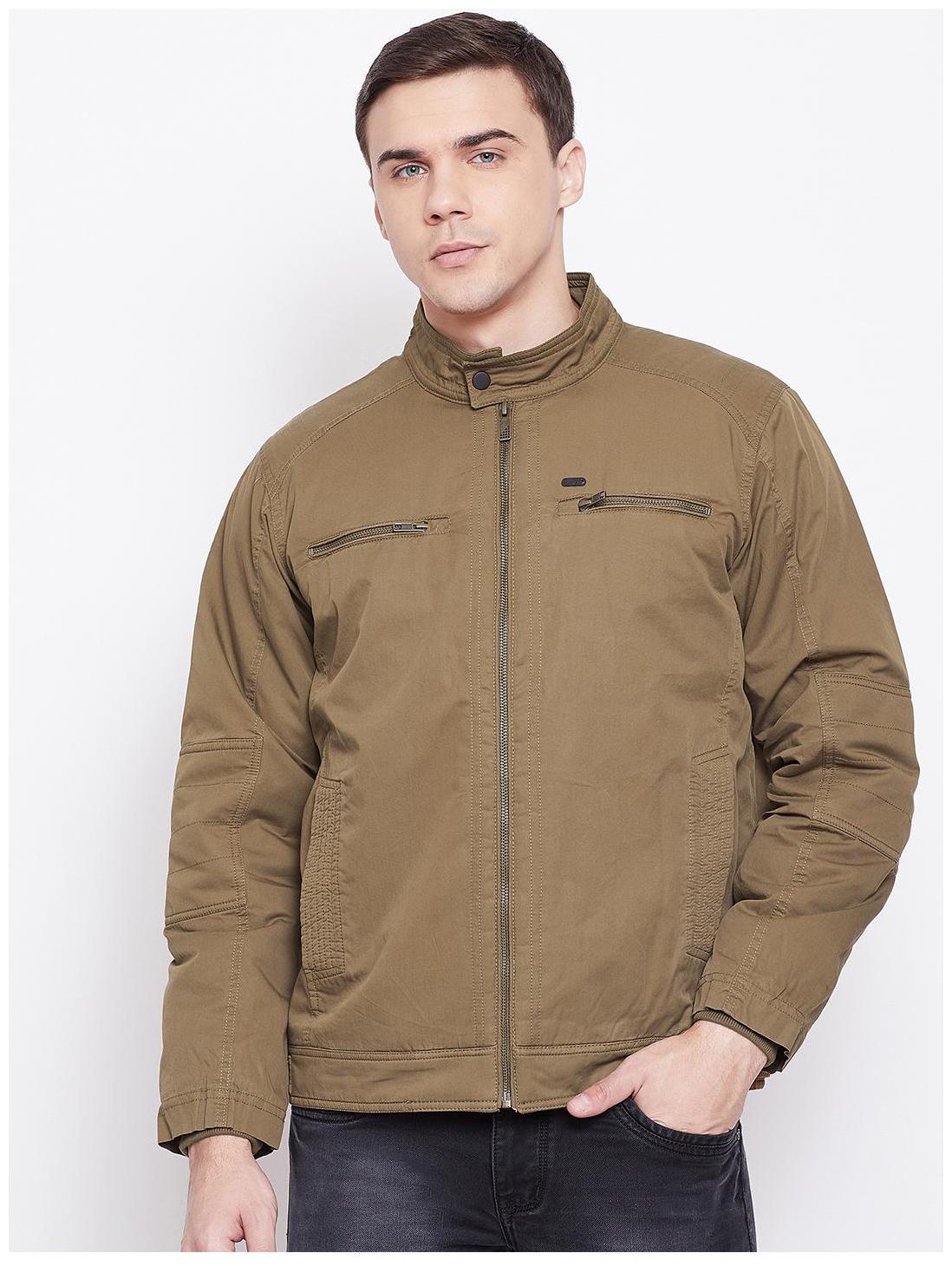 

Duke Men Brown Solid Bomber jacket