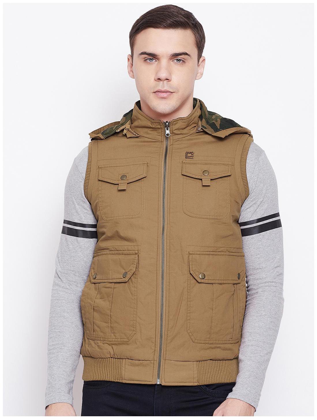 

Duke Men Brown Solid Bomber jacket