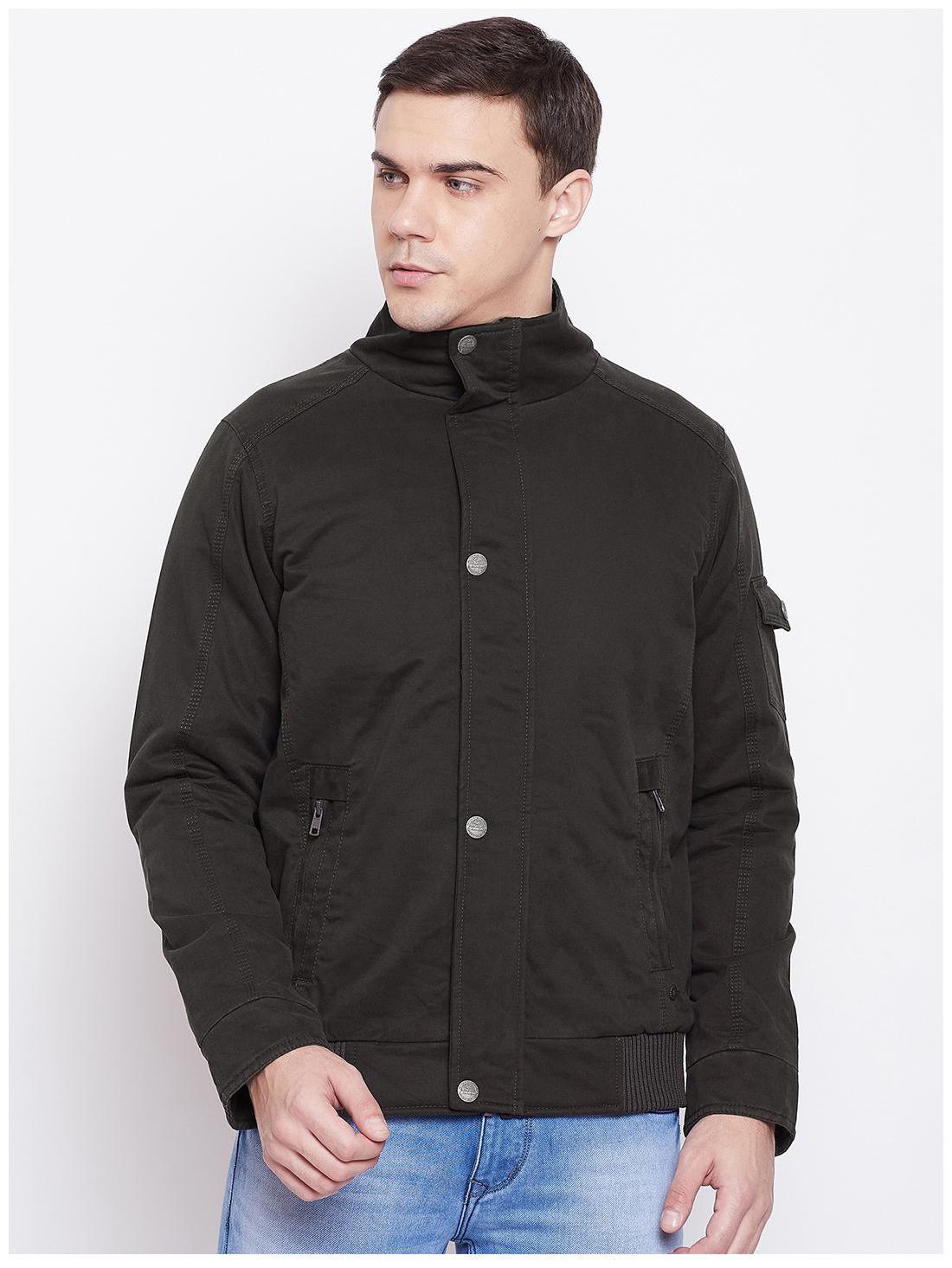 

Duke Men Brown Solid Bomber jacket
