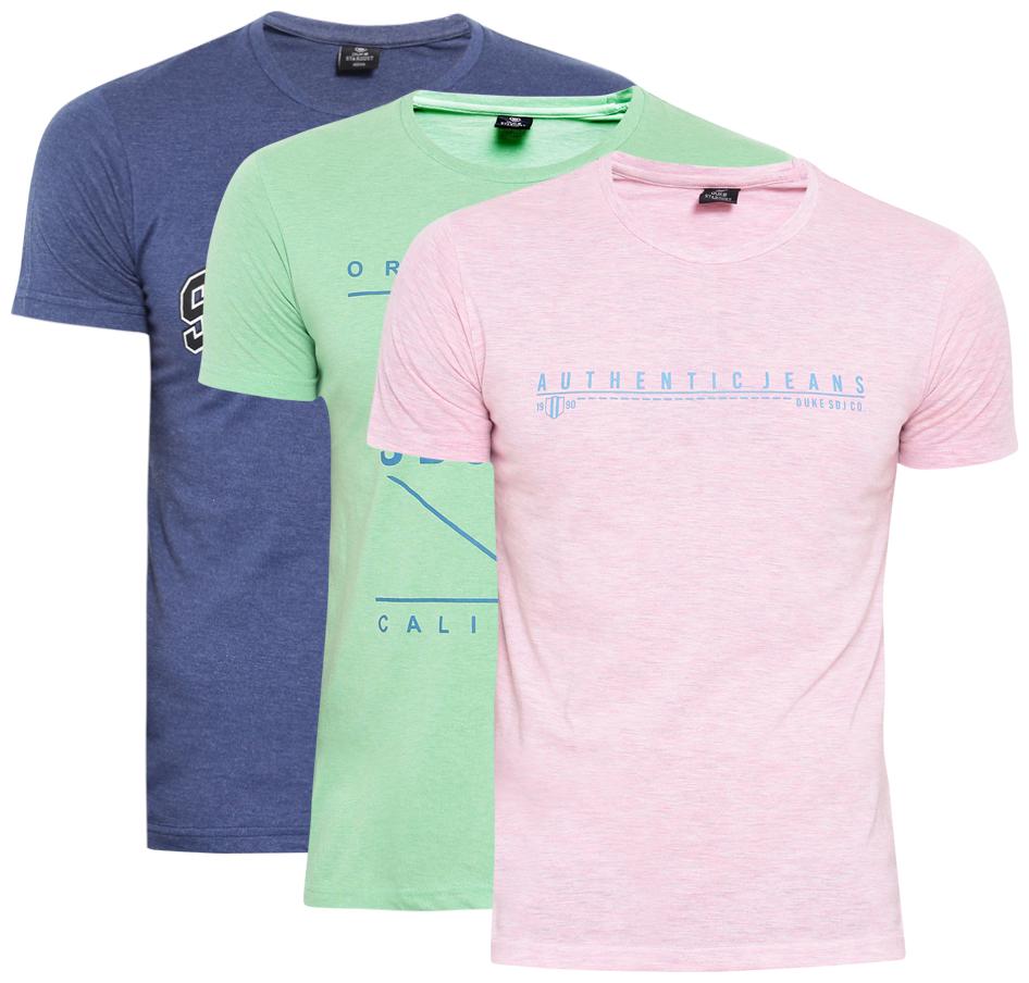 

Duke Men Pink Regular fit Cotton Round neck T-Shirt - Pack Of 3