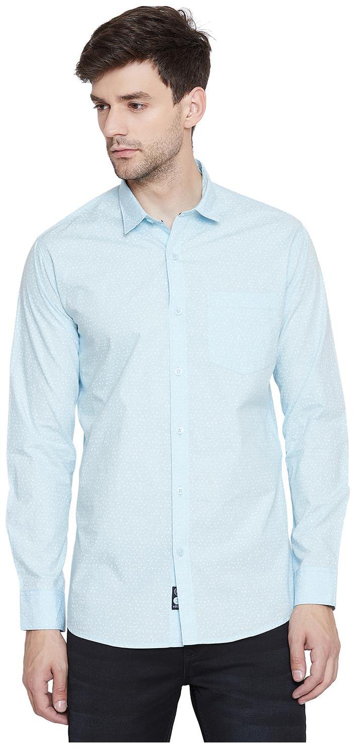 

Duke Men Cotton Slim Fit Shirt Turquoise color