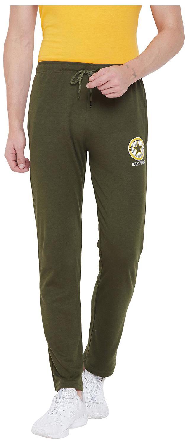 

Duke Men Cotton Printed Track Pants Green
