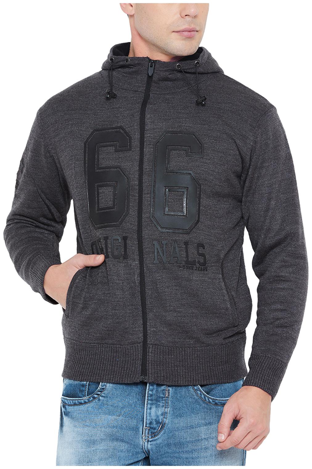 

Duke Men Grey Hooded Hoodie
