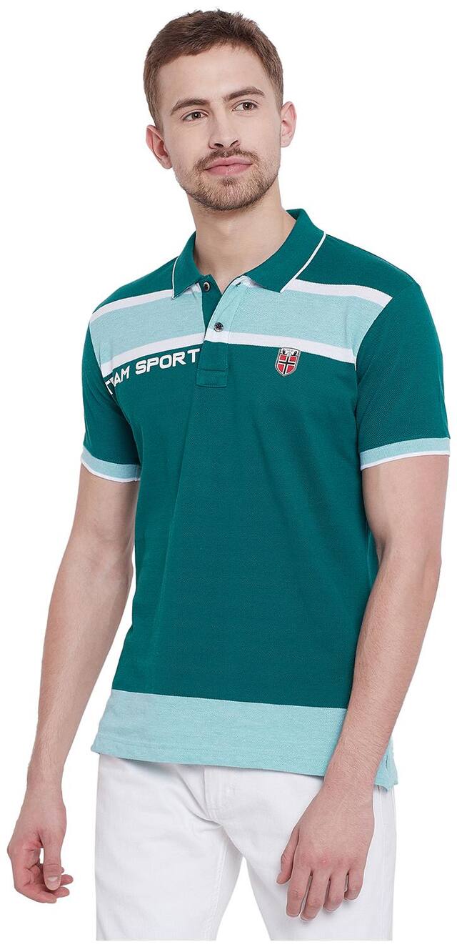 Duke Men Cotton T-shirt Green