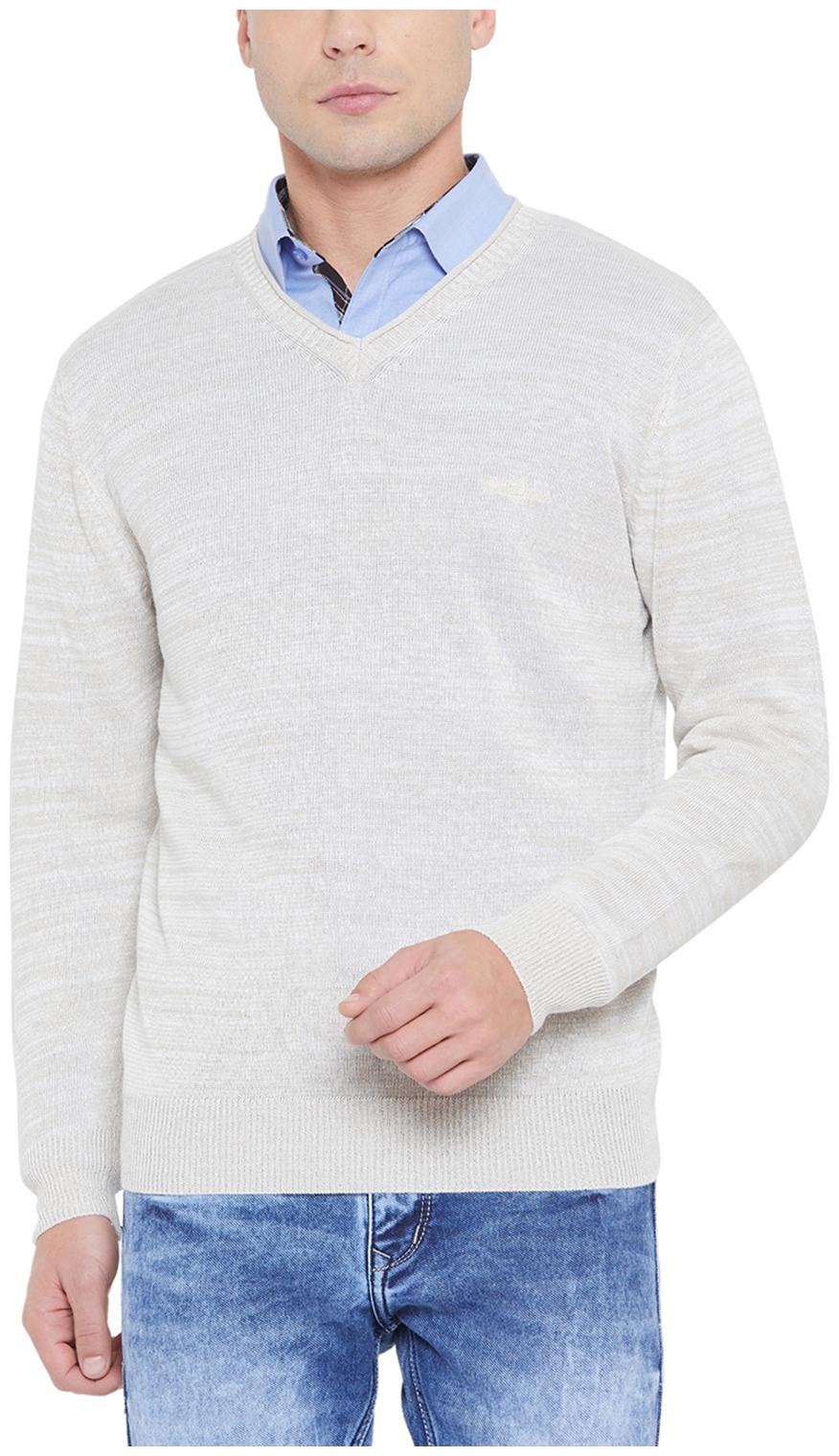 

Duke Men White V neck Sweatshirt
