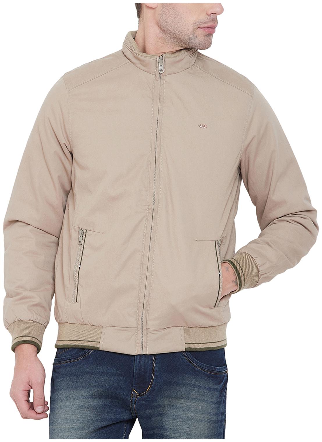 

Duke Men Beige Solid Bomber jacket