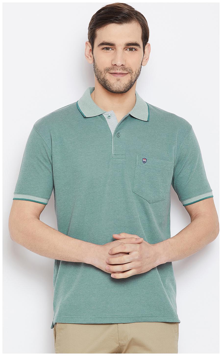 

Duke Men Green Regular fit Cotton Blend Polo collar T-Shirt - Pack Of 1