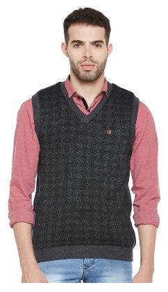 

Duke Men Grey V neck Pullover