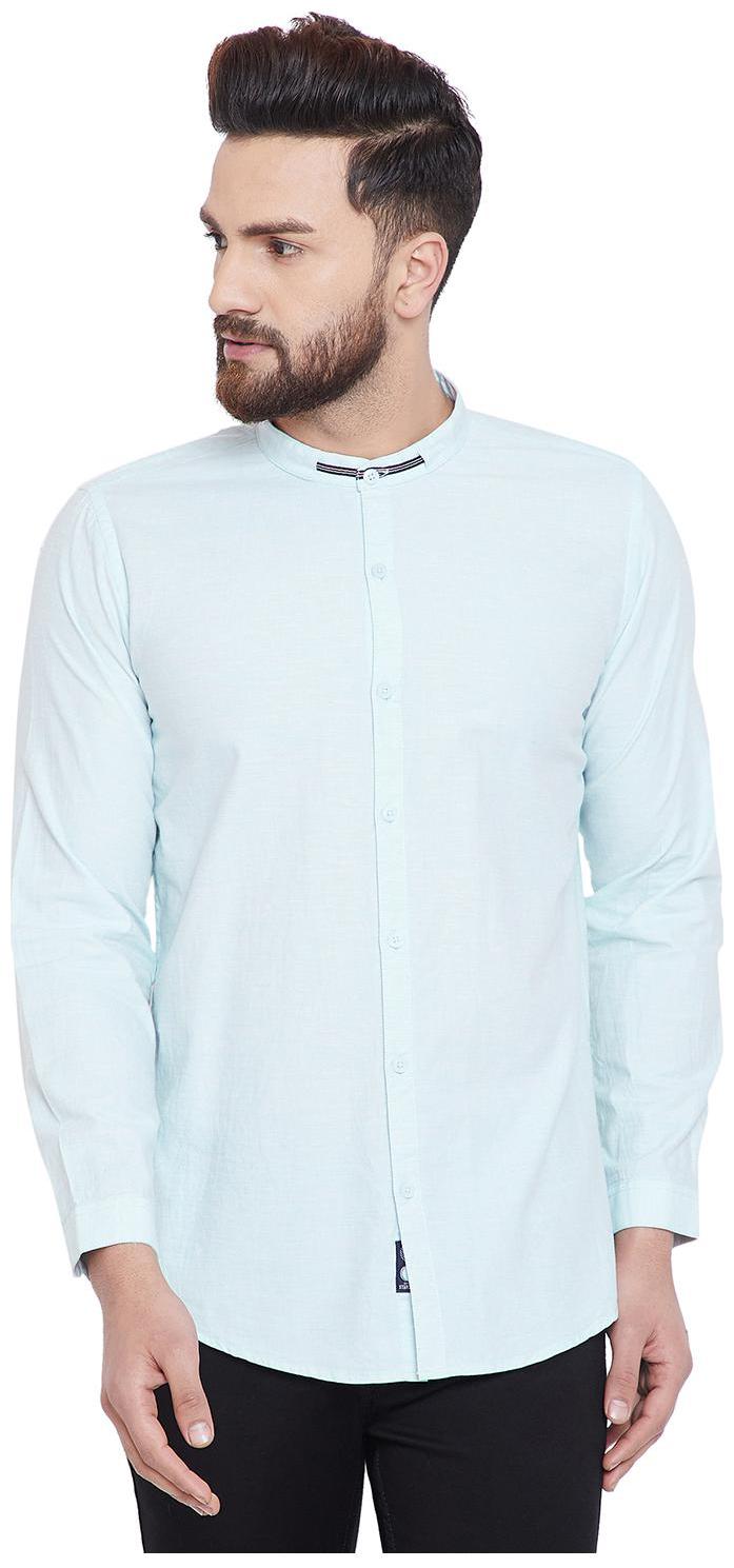 

Duke Men Green Solid Regular Fit Casual Shirt