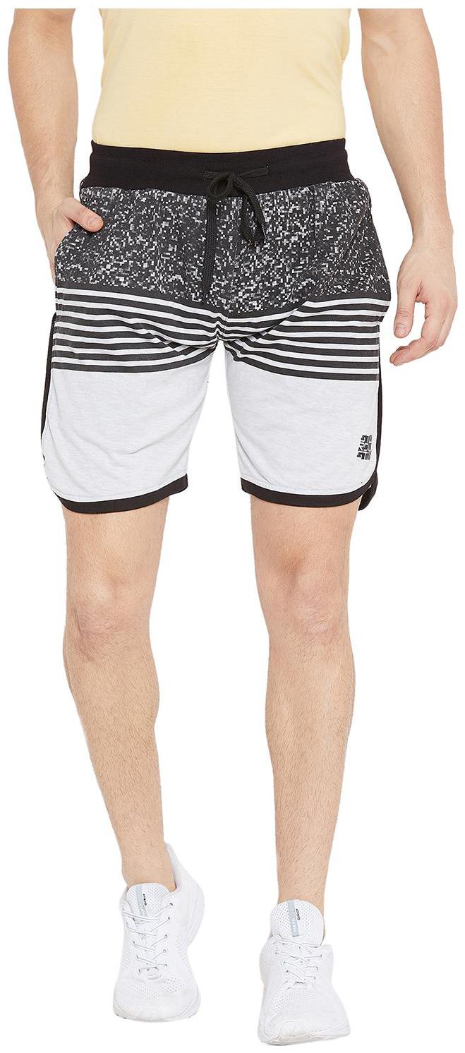 

Duke Men Grey White Regular Fit Regular Shorts