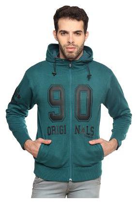 

Duke Men Green High neck Sweatshirt