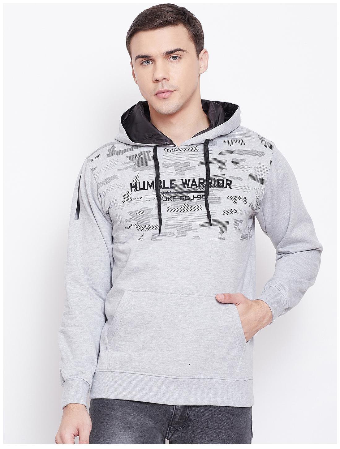 

Duke Men Grey Hooded Sweatshirt