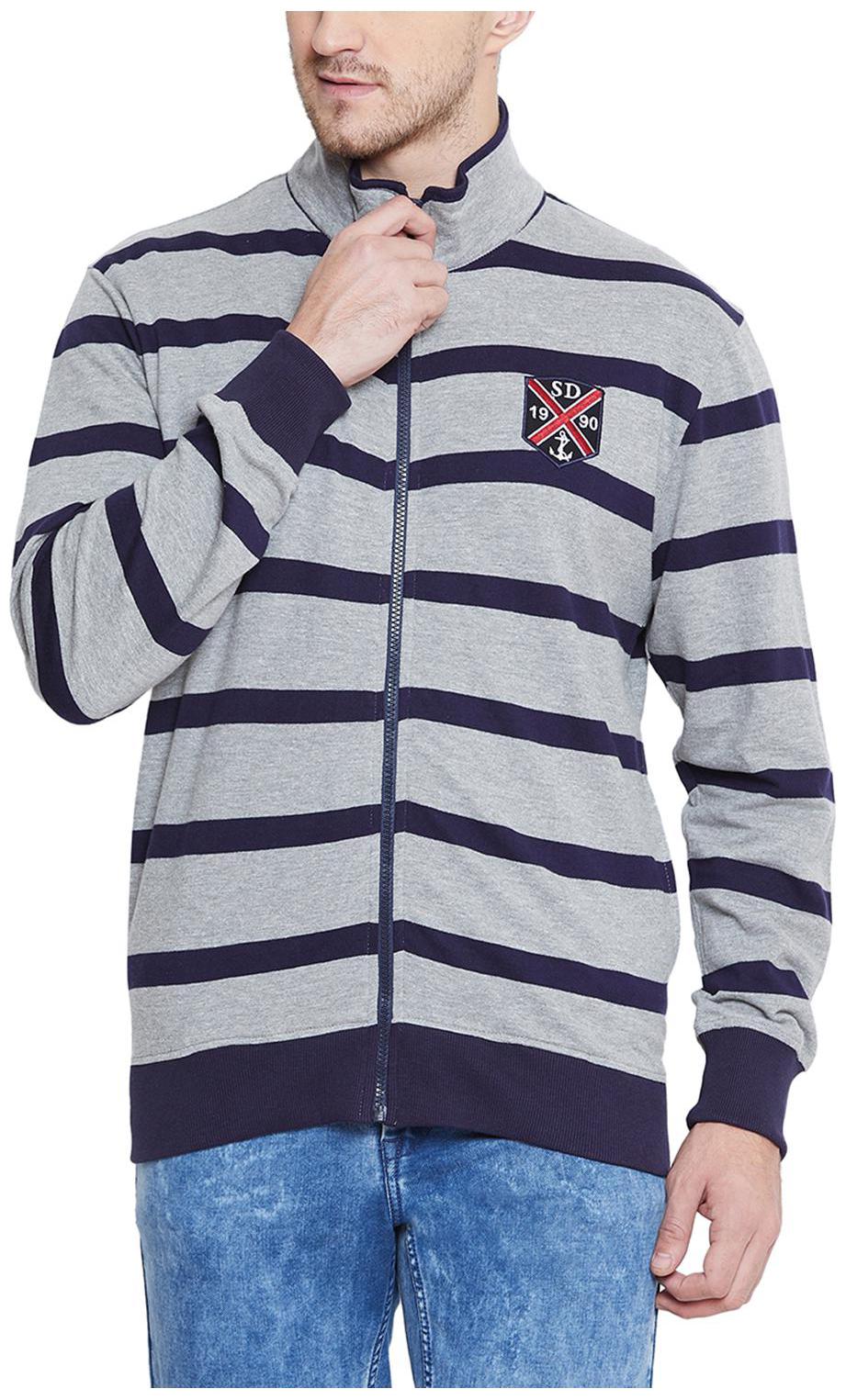 

Duke Men Grey Hooded Sweatshirt