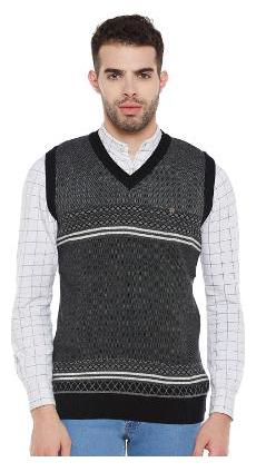 

Duke Men Grey V neck Pullover