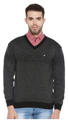 

Duke Men Grey V neck Pullover