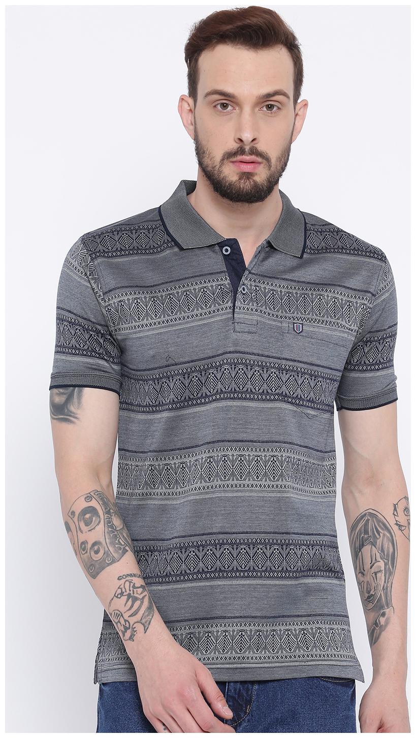

Duke Men Grey Regular fit Cotton Polo collar T-Shirt - Pack Of 1