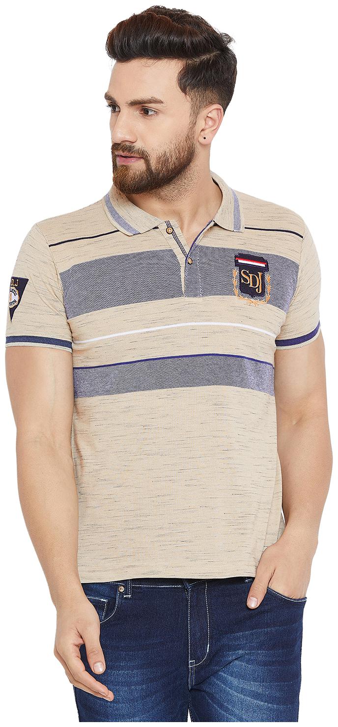 

Duke Men Beige Regular fit Cotton Polo collar T-Shirt - Pack Of 1