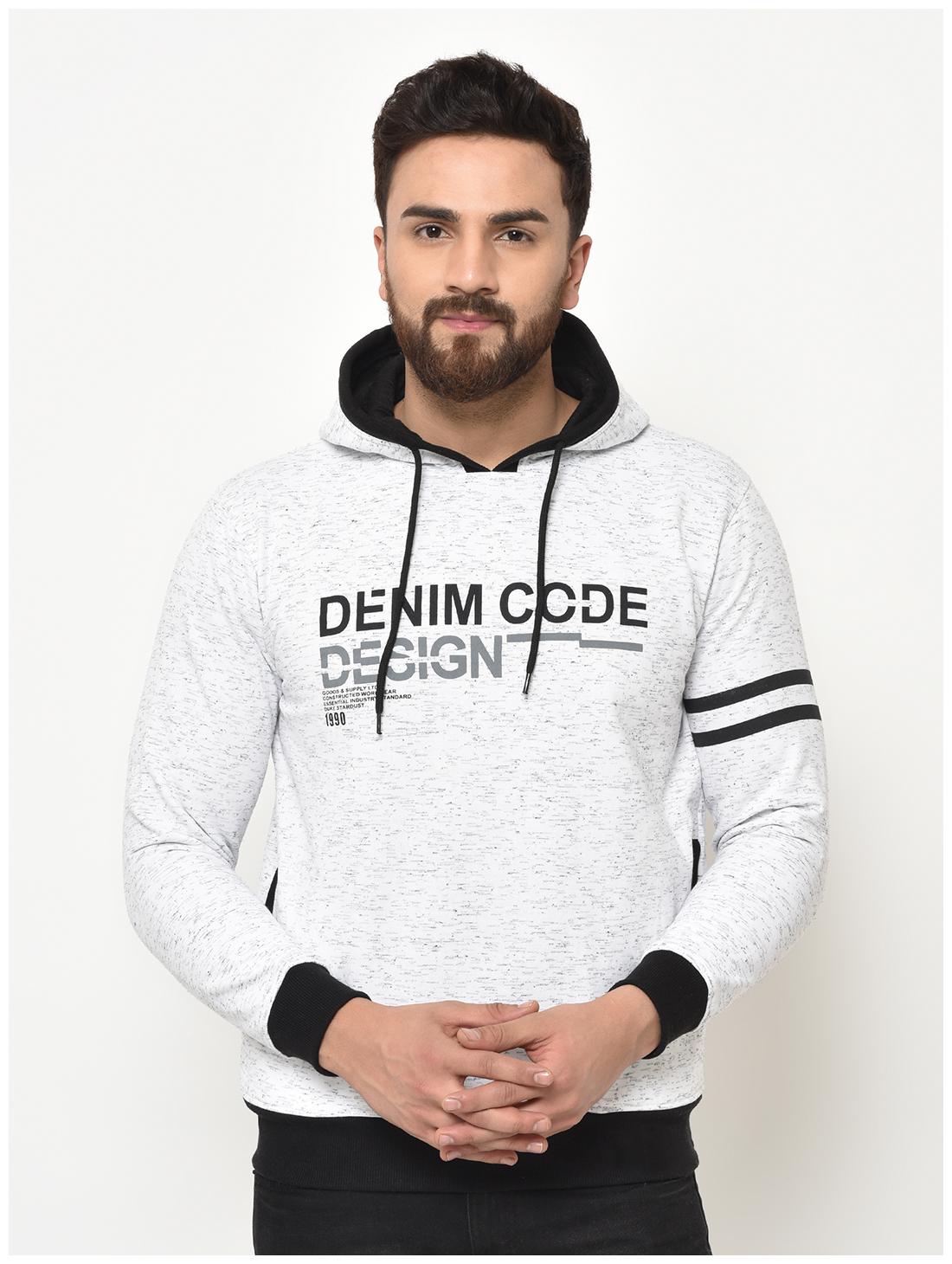 

Duke Men White Hooded Hoodie