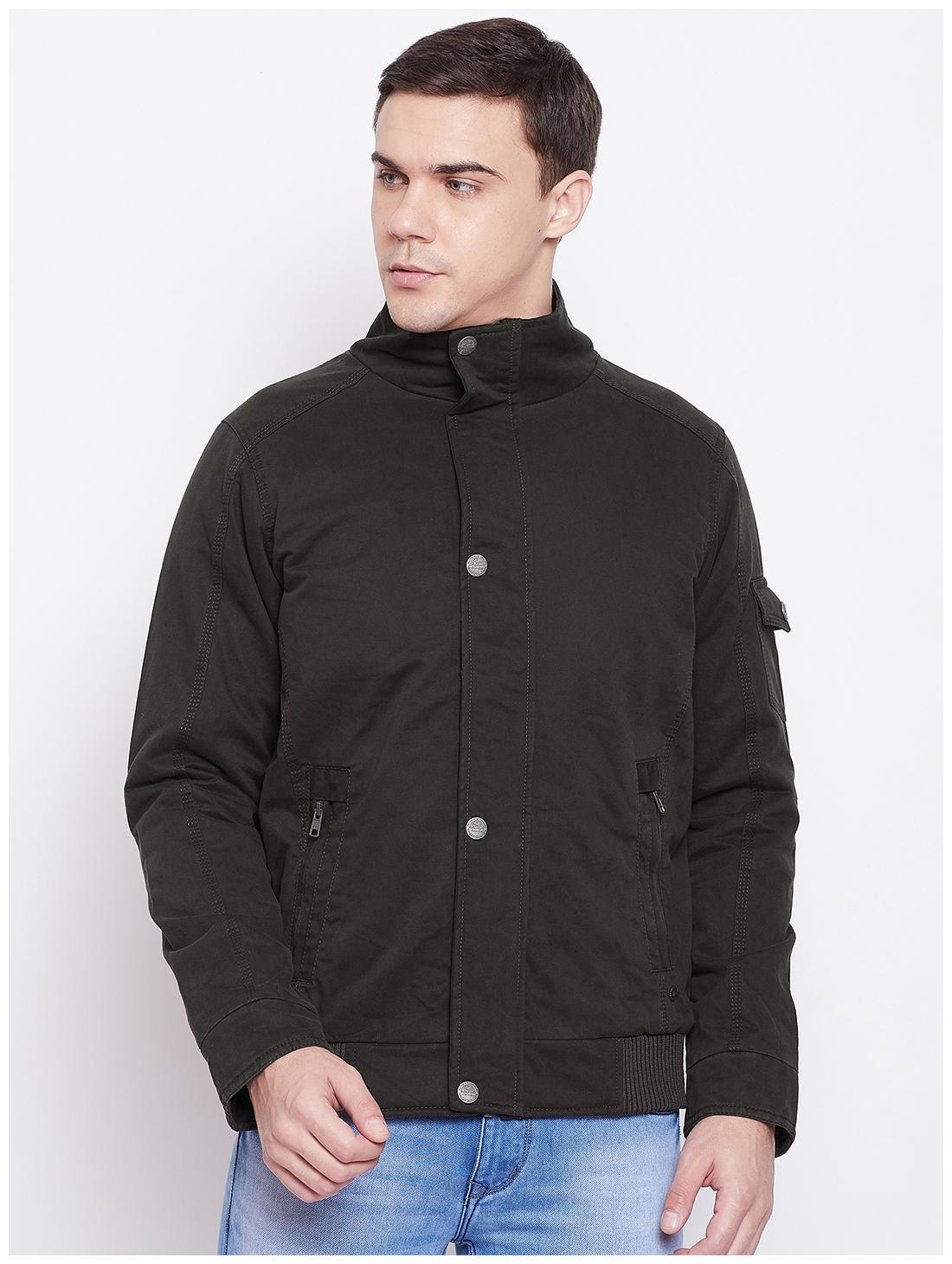 

Duke Men Brown Solid Bomber jacket