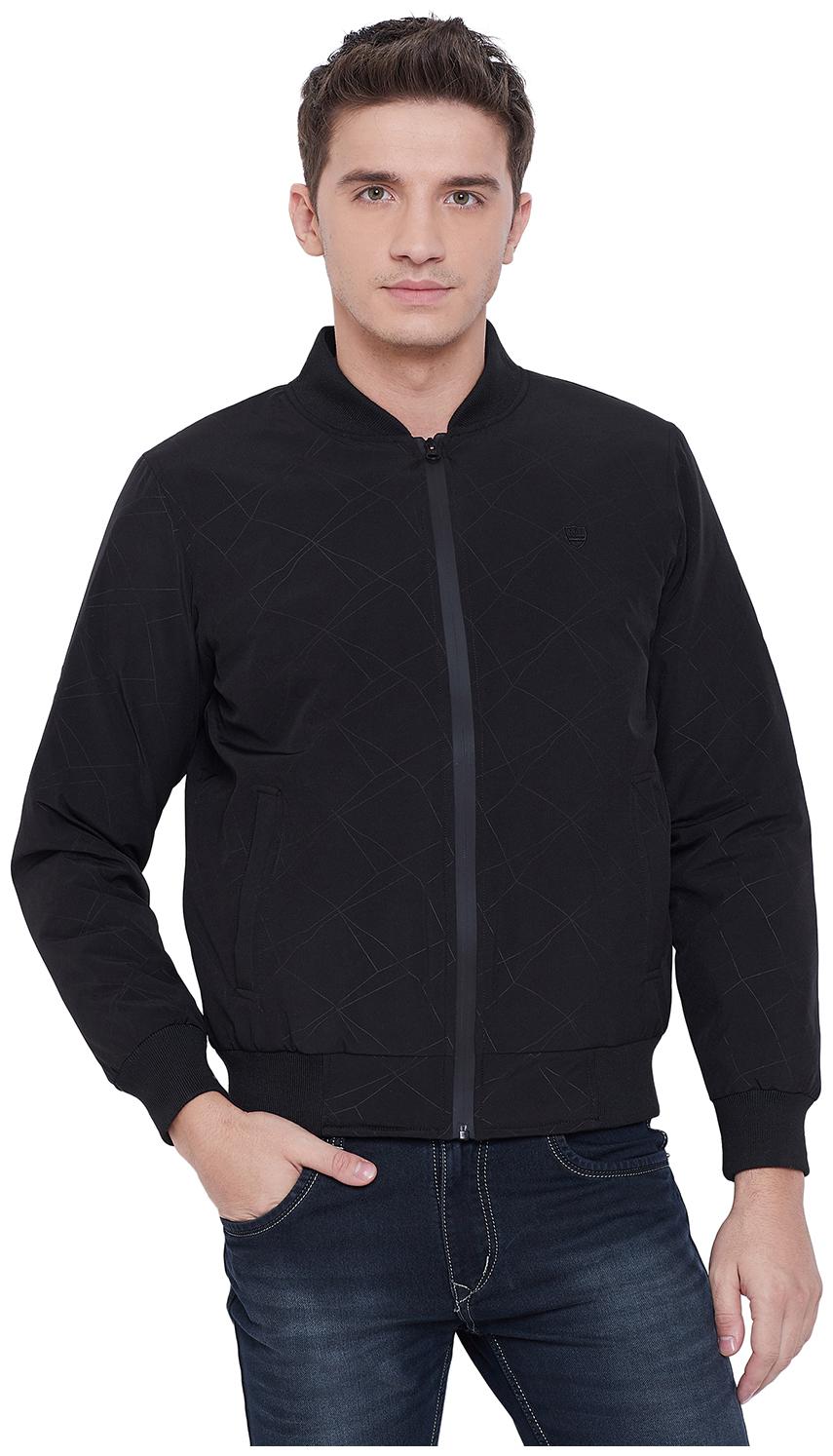 

Duke Men Black Solid Bomber jacket