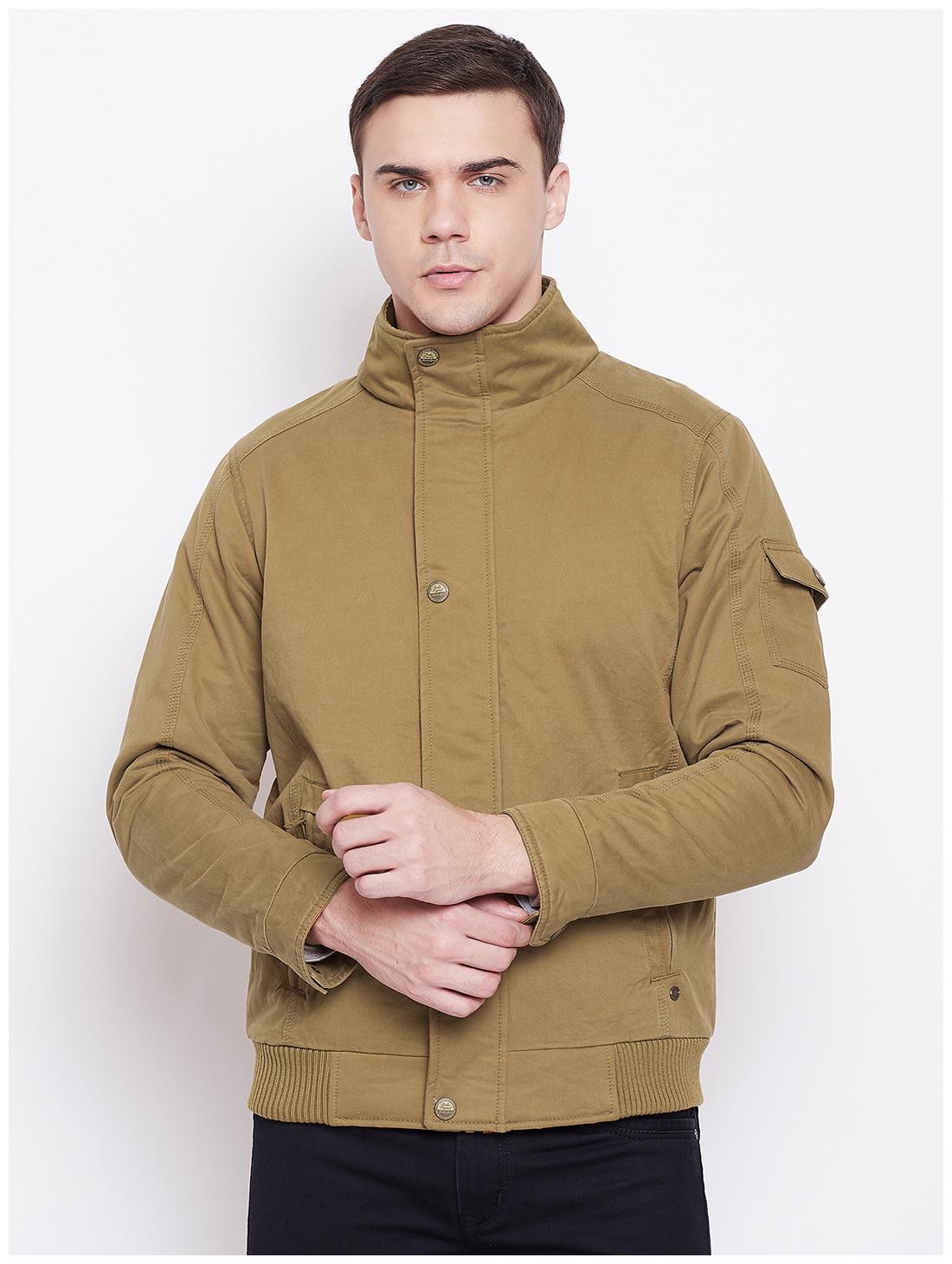 

Duke Men Yellow Solid Bomber jacket