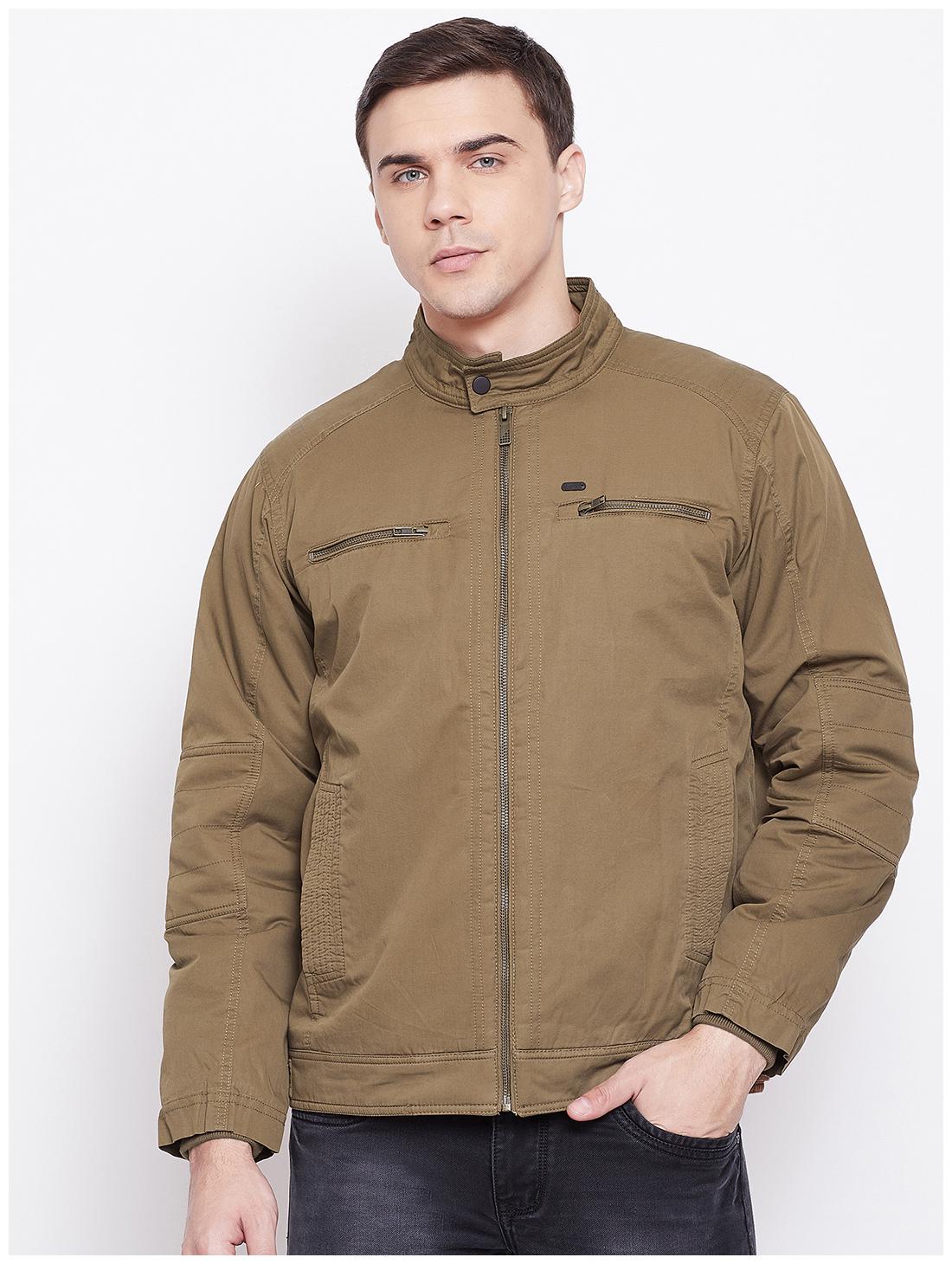 

Duke Men Brown Solid Bomber jacket