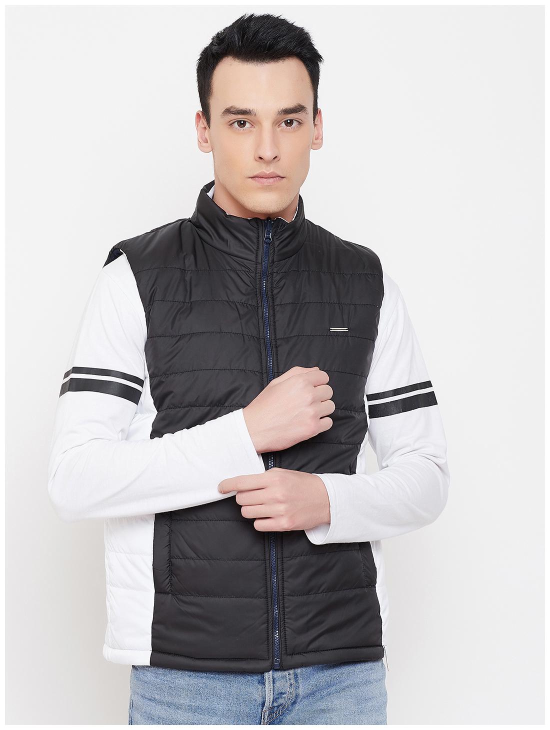 

Duke Men Black Solid Bomber jacket