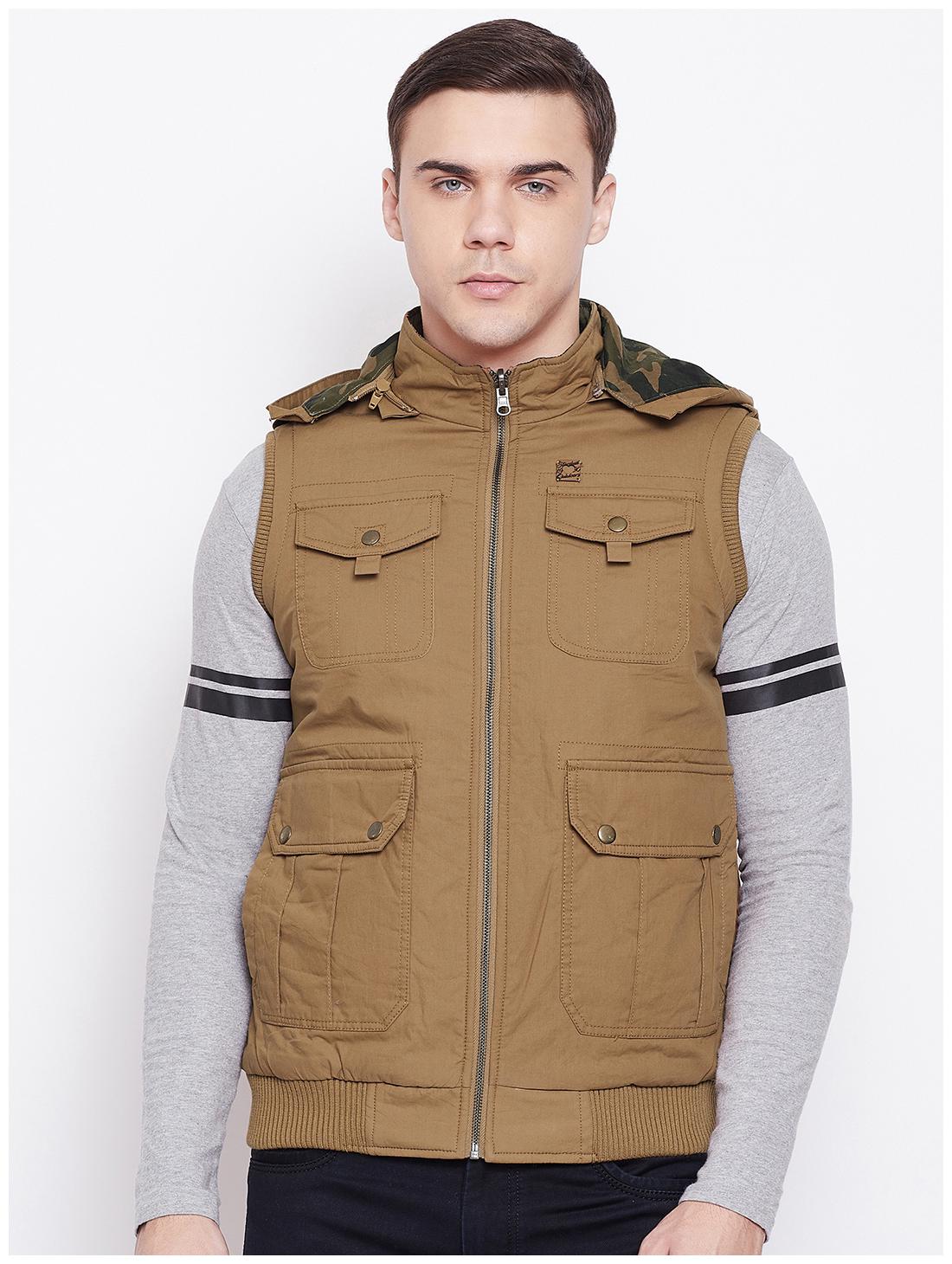 

Duke Men Brown Solid Bomber jacket