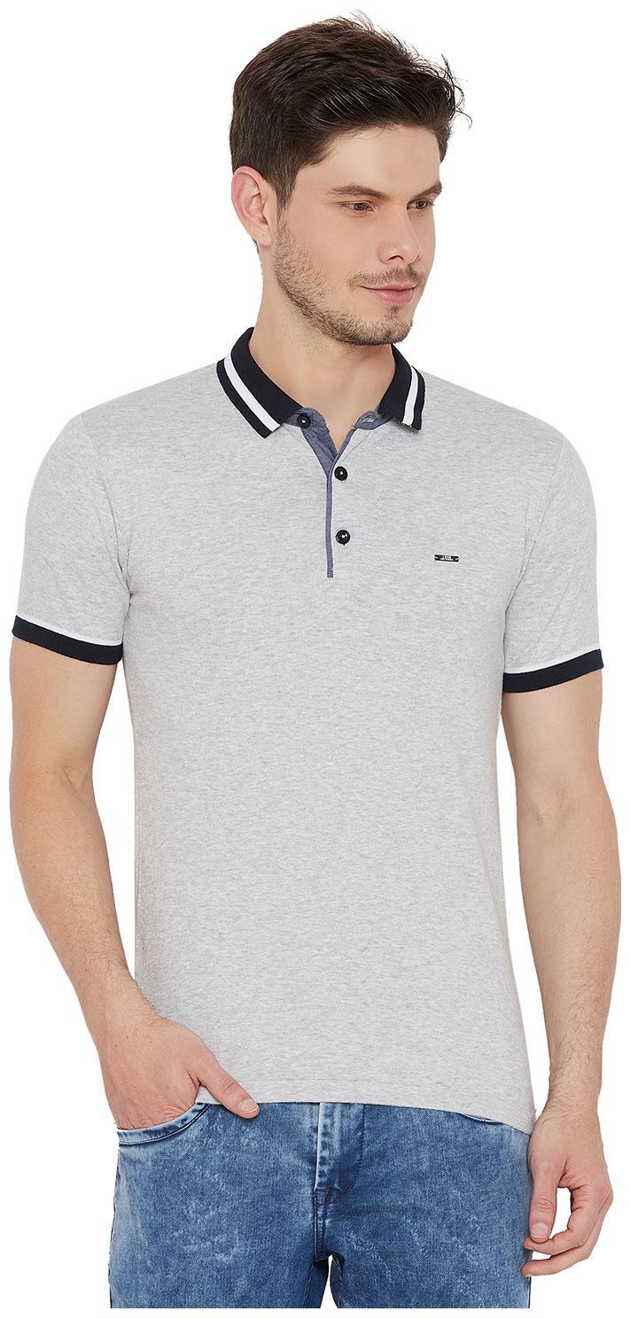 

Duke Men Grey Regular fit Cotton Polo collar T-Shirt - Pack Of 1